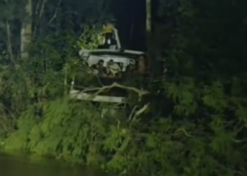 VÍDEO: Lancha com passageiros perde controle e invade laranjal no interior do Amazonas